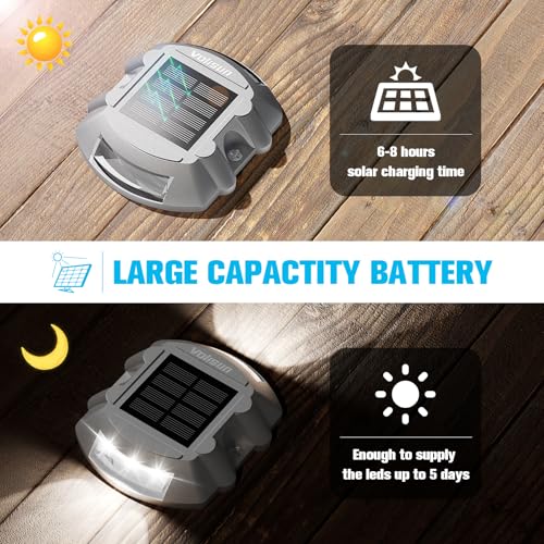 Solar Deck Driveway Dock Lights (4 Count)