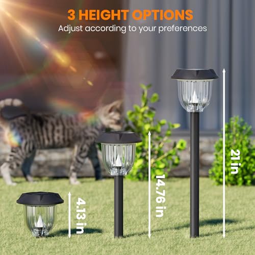 Bright 12 Pack Solar Lights Outdoor IP65 Waterproof (12 Count)