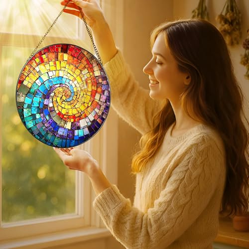 8'' Rainbow Spiral Suncatcher Ornament