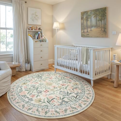 Floral Round Rugs 6ft (28 Sq Ft)
