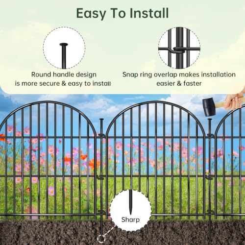 20 Panels No Dig Decorative Garden Fence (20 Count)