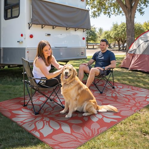 Outdoor Rug Waterproof Plastic Rugs for Patio (80 Sq Ft)