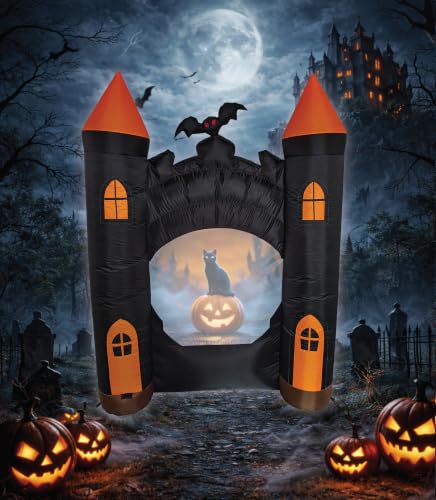 7 Ft Inflatable Haunted Castle with Built in Video Projector & Speaker