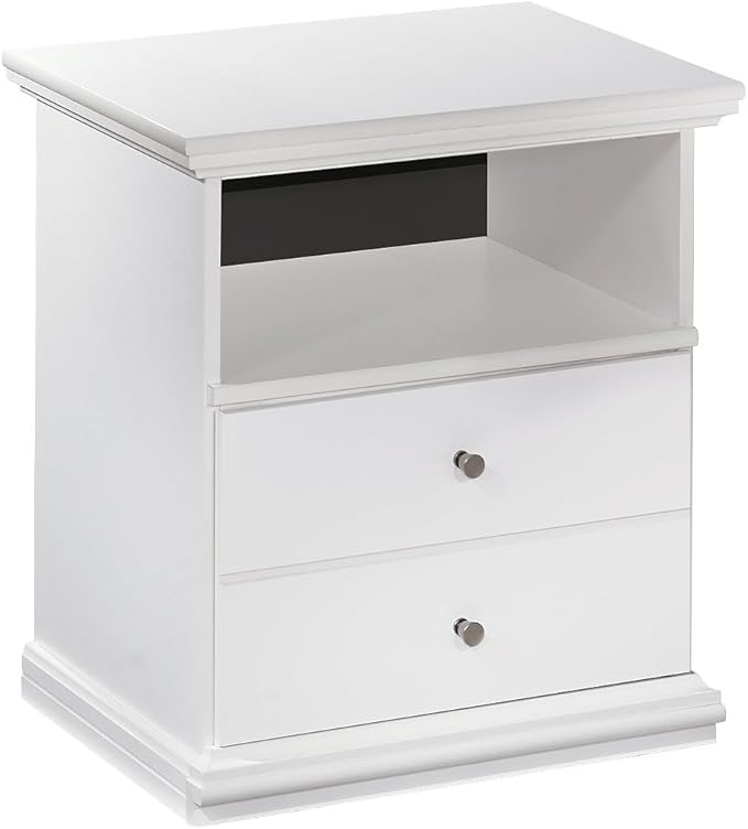 Signature Design by Ashley Bostwick Shoals Children's Traditional 1 Drawer Nightstand with 1 Storage Cubby, 24.37" Tall, White
