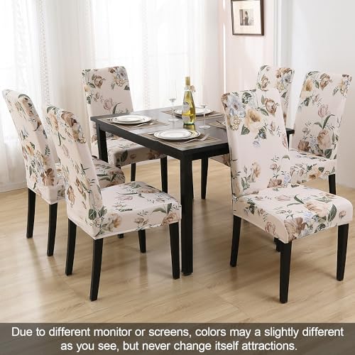 Pattern Chair Covers for Dining Room Set of 4