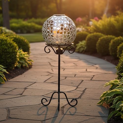 Sunnydaze Solar Gazing Ball for Garden (2 Count)