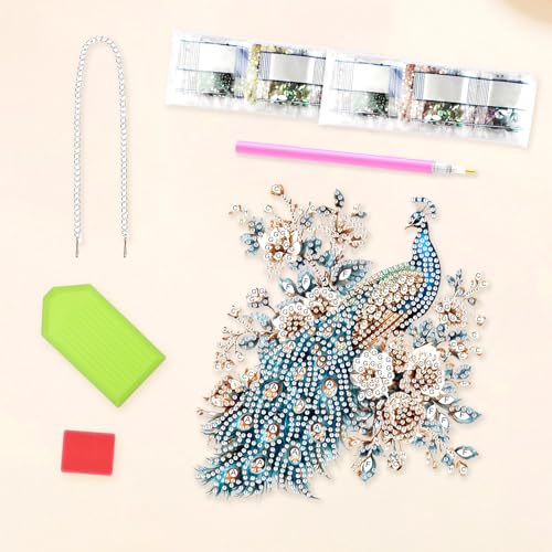 DIY Peacock Diamond Painting Hanging Ornament