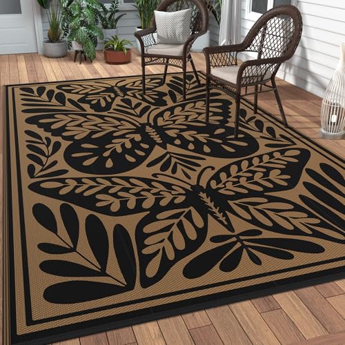Outdoor Rug 6'x9' Waterproof Plastic Rugs for Patio (54 Sq Ft)