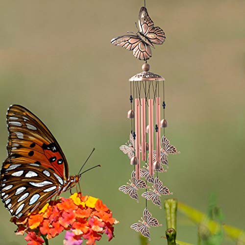 Butterfly Wind Chimes Brass