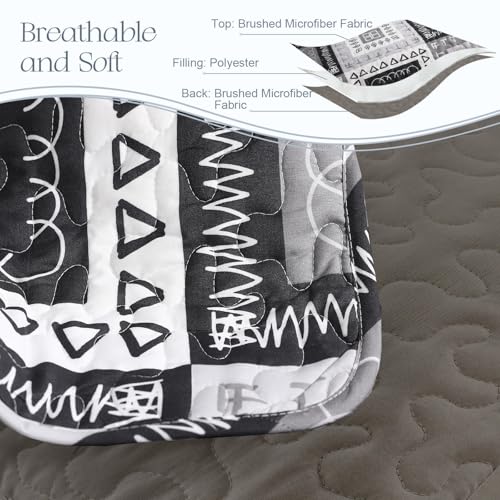 Reversible Boho Quilts Twin Size Black
