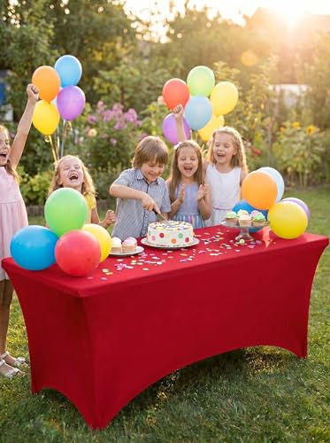 Spandex Table Cloth 2 Pack [8FT (2 Count)