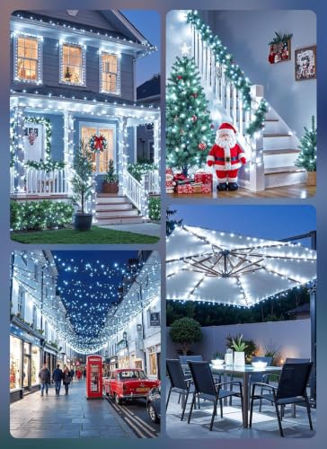 2 Pack Solar Christmas String Lights Outdoor (144 Foot)
