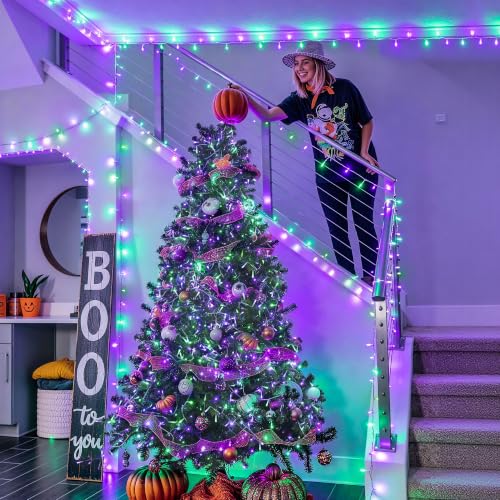 33FT 100 LED Battery Operated Halloween Lights with Remote (100 Count)