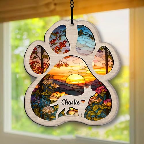 Personalized Australian Cattle Suncatcher Dog Memorial Gifts