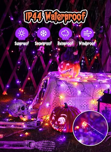 2Pack Solar Halloween Lights Outdoor (80 Foot)