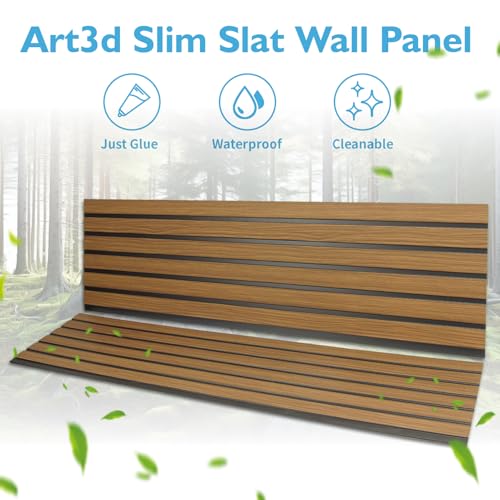 Six Grid Design Slim Slat Wall Panel (4 Count)