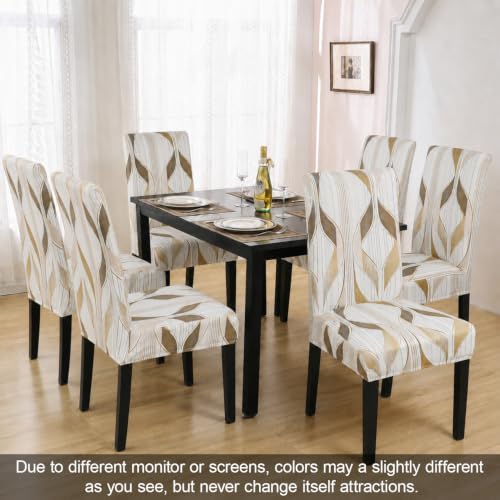 Pattern Chair Covers for Dining Room Set of 6