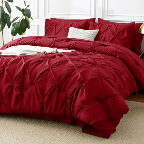 King Size Comforter Set Dark Red