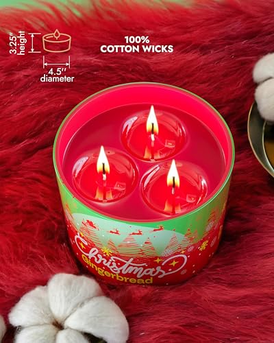 Luxury Christmas Candle Gingerbread Scented (12 Ounce)