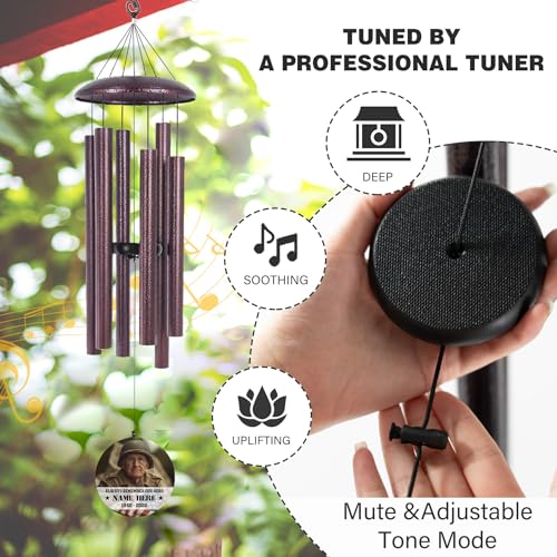 Personalized Memorial Soldier Wind Chimes for Loss Dad Comrade