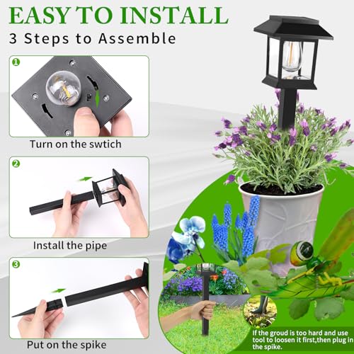 Solar Pathway Lights Outdoor (12 Count)