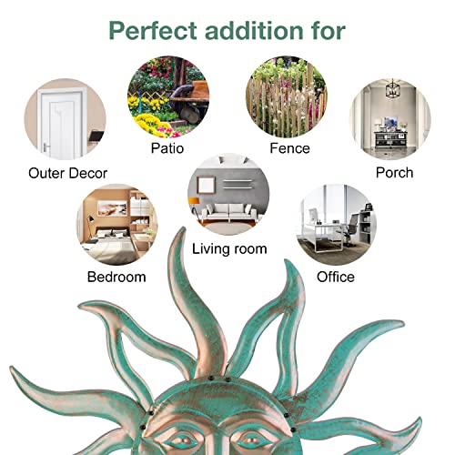 Sun Metal Wall Art Outdoor Decor