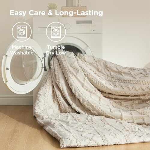 Tufted Boho Comforter Set California King Size