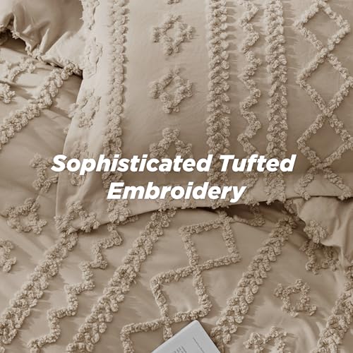 Tufted Boho Comforter Set California King Size