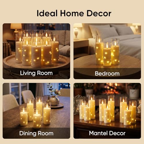 Flameless Candles with Remote Timer (9 Count)