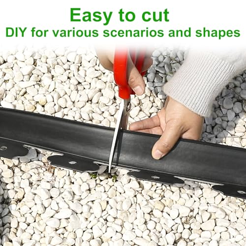 2 Inch Tall 200 FT Garden Edging Kit with 240pcs Spikes (240 Count)