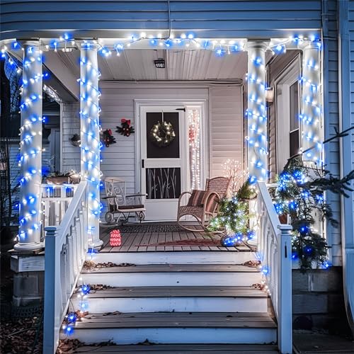 Blue and White String Lights Indoor (66 Foot)