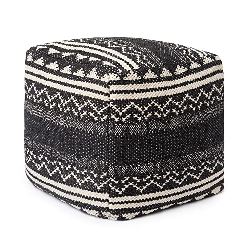 Pouf with Filler Cube Bean Bag Pouffe