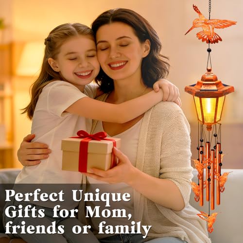 Hummingbird Solar Wind Chimes for Outside