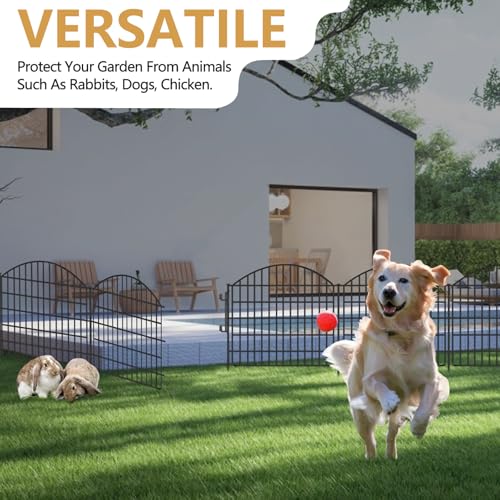 10 Panels Garden Fencing Animal Barrier with Lock