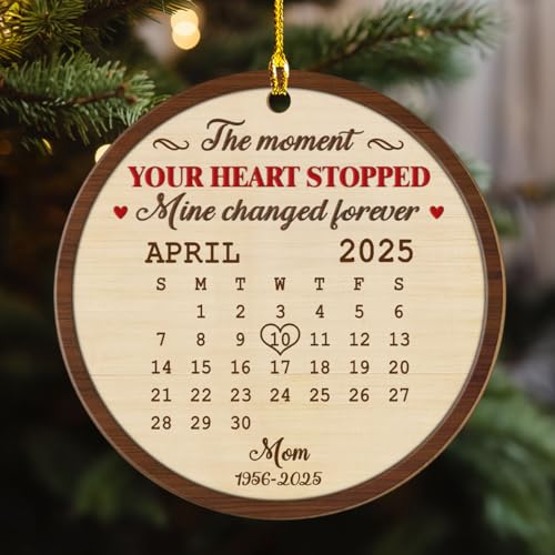 Personalized Wood Ornament for Loss of Loved One Dad Mom