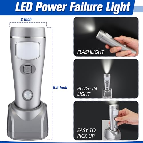 6 Pack 4 in 1 LED Emergency Lights for Home Power Failure (6 Count)
