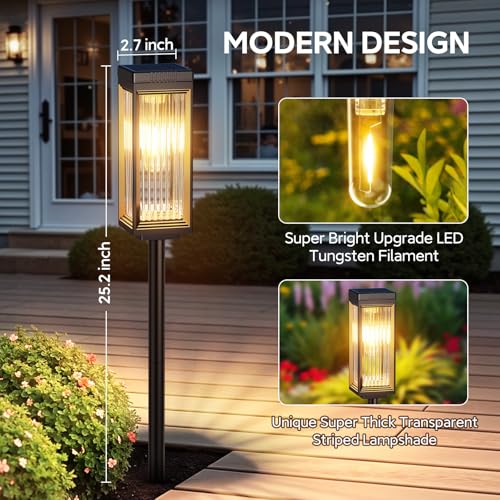 Solar Pathway Lights Outdoor (12 Count)