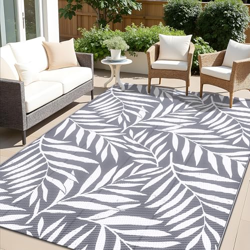 Outdoor Rug 5x8 ft Waterproof Reversible Leaf Mat (40 Sq Ft)