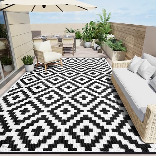 Outdoor Rug 9x18 ft Waterproof Reversible Mat