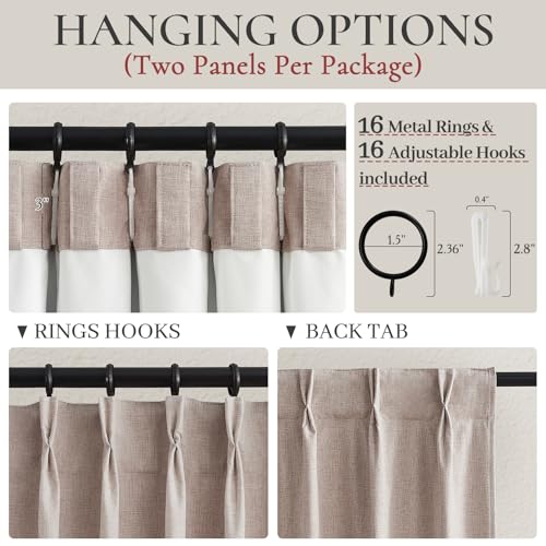 Textured Thick Burlap Cafe Small Bay Window Curtains 48 Inch Length