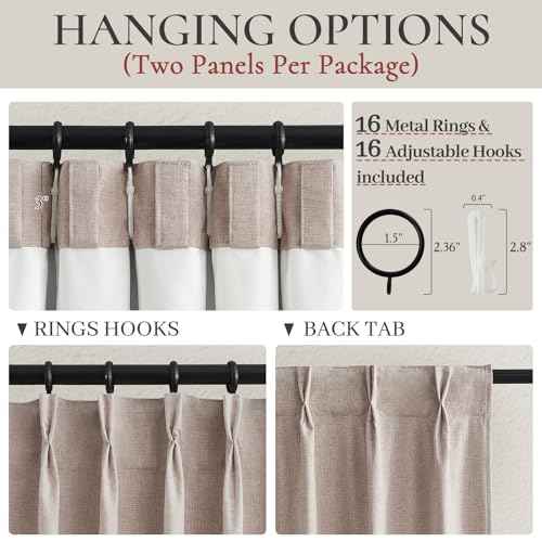 Living Room Curtains 80 Inches Long (2 Count)