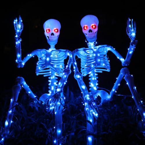 Halloween Decorations Outdoor Skeletons Set (Blue)