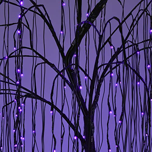 7 Feet Halloween Willow Tree with Spiders (Purple)