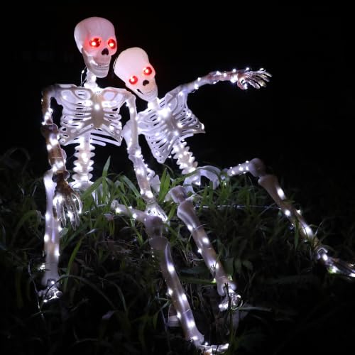 Halloween Decorations Outdoor Skeletons Set (White)