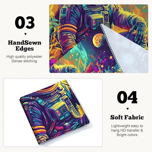 Astronaut Space Blacklight Tapestry 79"x59"