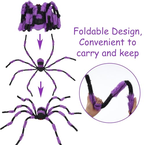 Giant Spider Halloween Decorations (Purple)