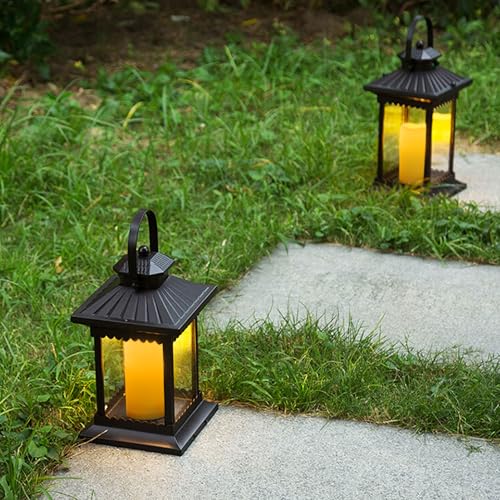 Outdoor Battery Operated Flameless LED Candles with Timer D3”xH5” 2 PCS (2 Count)