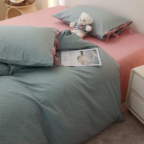 Vintage Green Floral Comforter Set Twin XL