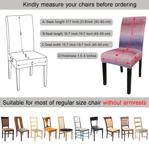 Pattern Chair Covers for Dining Room Set of 4