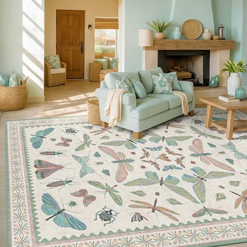 Green and Blue Rugs for Bedroom (48 Sq Ft)